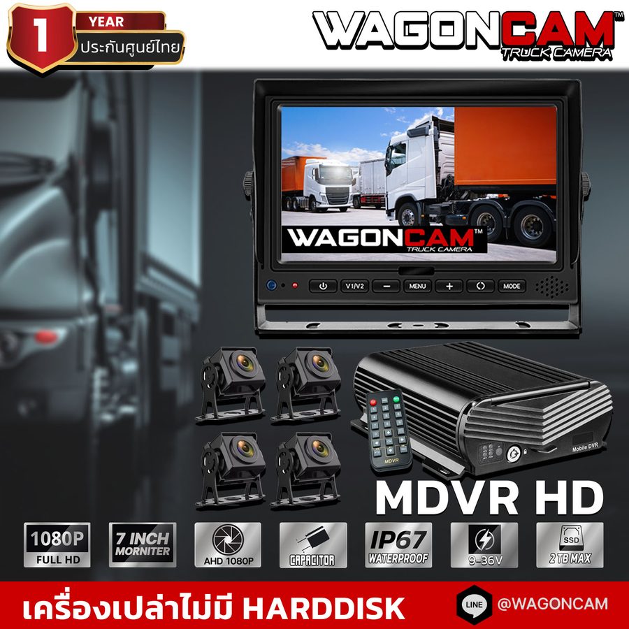 MDVRHD กล่อง MDVR 4 กล้อง (ใส่ฮาร์ดดิสก์) บันทึก 30+ วัน