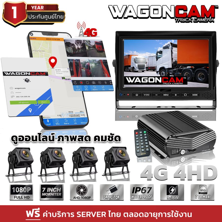 4G4HD กล่อง MDVR 4G 4 กล้อง (ใส่ฮาร์ดดิสก์)