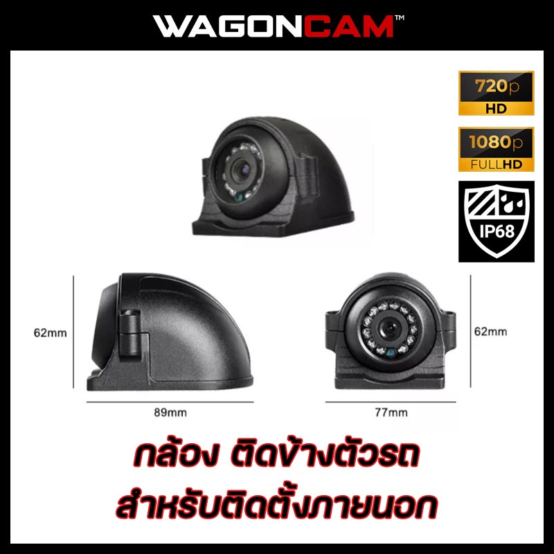 กล้องกันน้ำ ด้านข้าง WAGONCAM