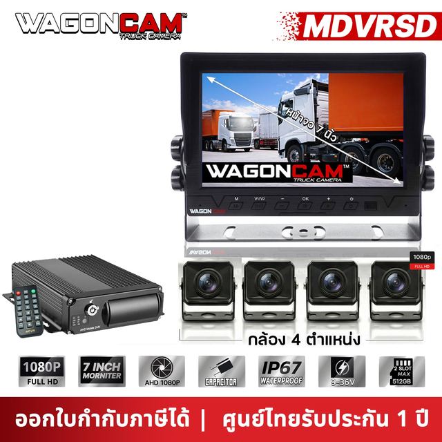MDVRSD กล่อง MDVR 4 กล้อง (SD Card) ไม่ใช้เน็ต รูปที่ 1
