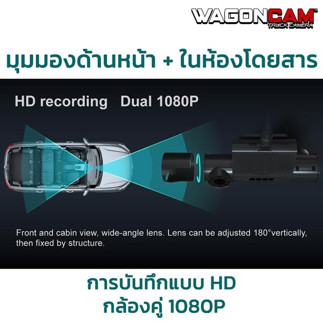 4G2CH กล้อง 4G 2 จุด ส่องคนขับ + หน้ารถ รูปที่ 3