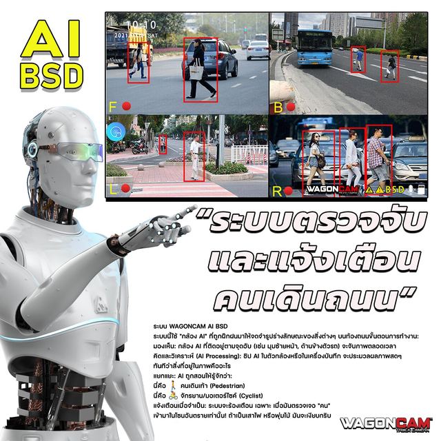 M14T4G กล้อง 4 ทิศทาง 4G จอ 10.3 นิ้ว + AI BSD รูปที่ 9
