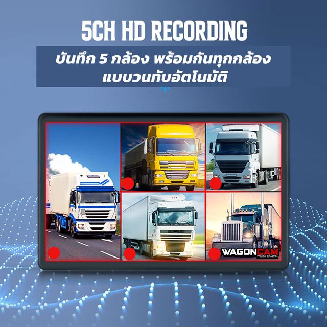 M15T กล้อง 5 ทิศทาง จอสัมผัส 10 นิ้ว + AI BSD รูปที่ 2