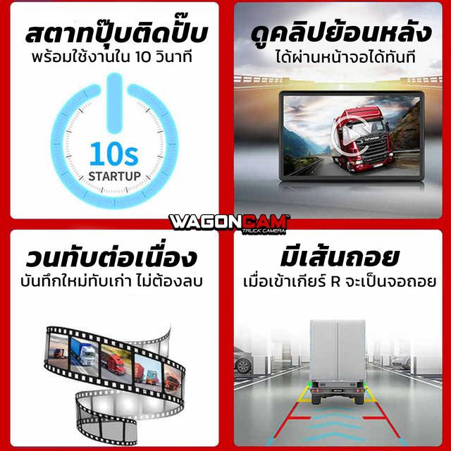 M16T กล้อง 6 ทิศทาง จอสัมผัส 10 นิ้ว + AI BSD รูปที่ 3