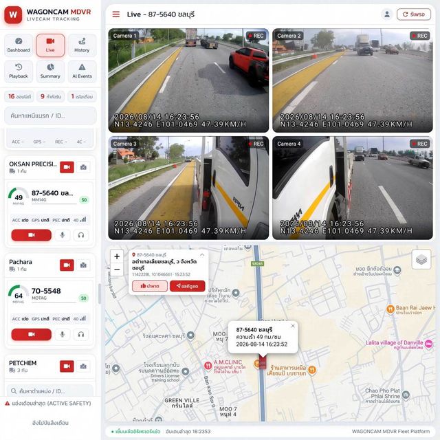 M14T4G กล้อง 4 ทิศทาง 4G จอ 10.3 นิ้ว + AI BSD รูปที่ 2
